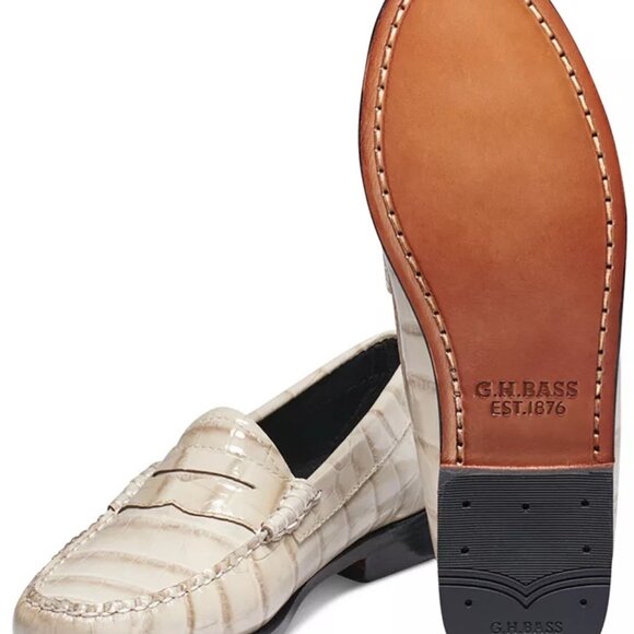 G.H.BASS Women's Whitney Croco Weejuns® Loafer Flats Sz 5 NIB - Picture 3 of 4